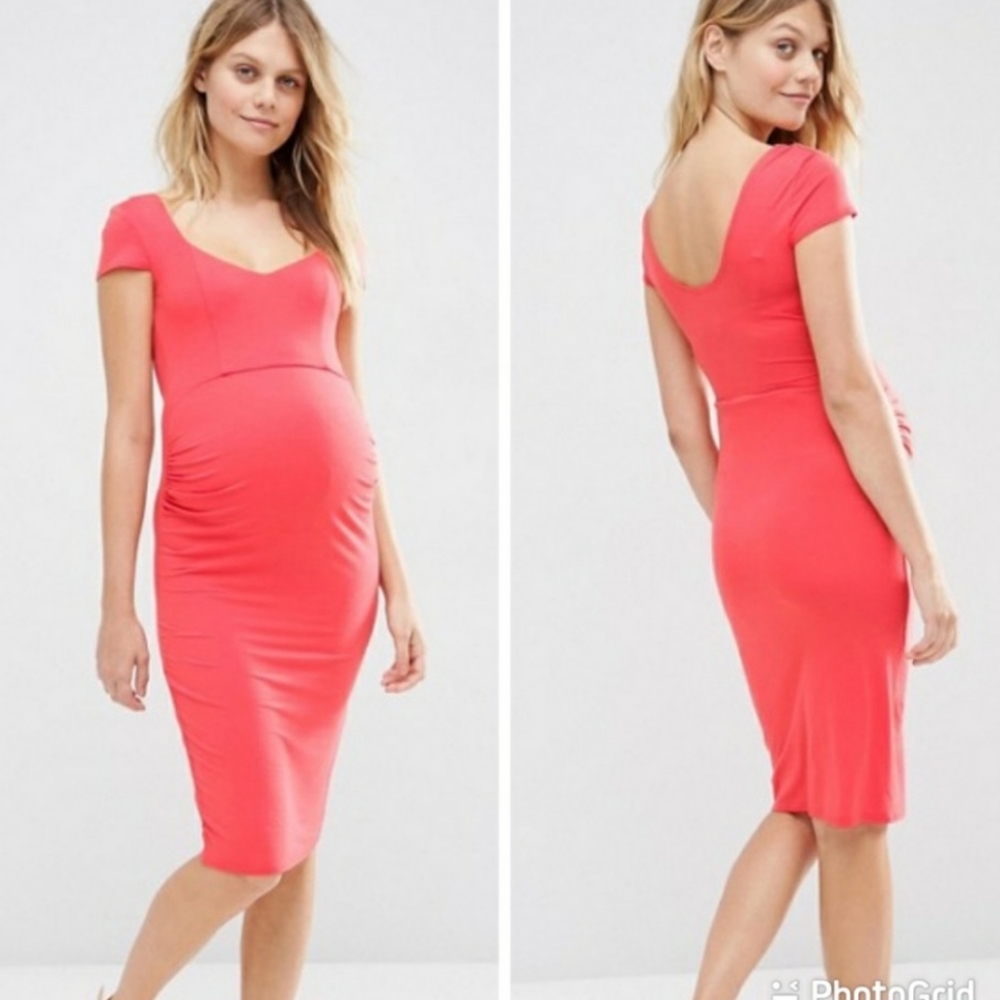 NWT Asos Maternity Dress and free Baby Mitts